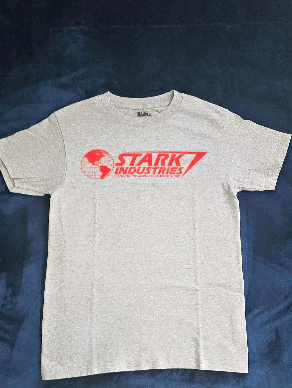 Marvel Stark Industries Graphic T-Shirt Gray & Red Size Medium